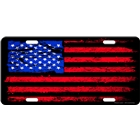 Rivers Edge License Plate - American Flag Distressed