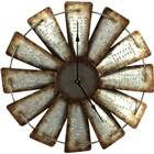 Rivers Edge Metal Windmill - Clock 15"