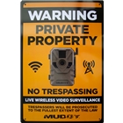 Muddy Live Wireless Video - Surveillance Sign 8"x12" 1ea